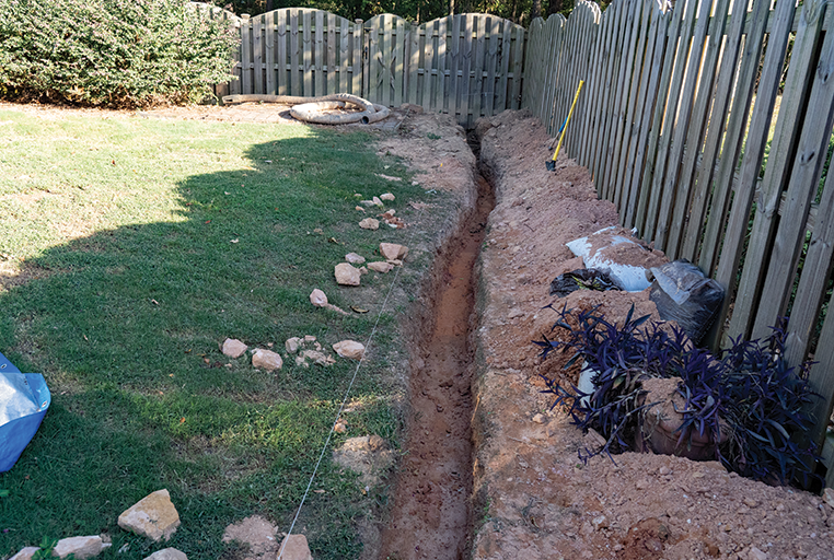 Yard French Drain